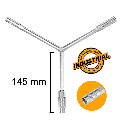 Μανέλα με Λαβή Υ και 3 Καρυδάκια 8-10-12mm INGCO HYSW081012