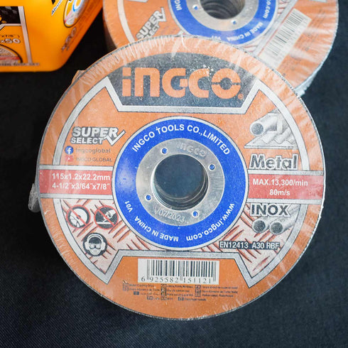 Δίσκοι Κοπής Σιδήρου inox 50 τεμ/κουτί 115mm x 1.2mm INGCO MCD1211550