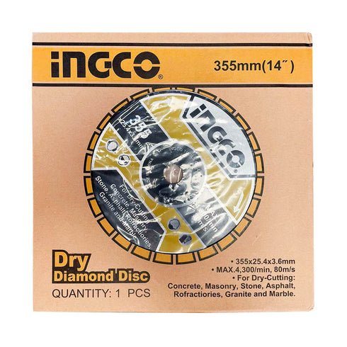 Διαμαντόδισκο Δομικών Υλικών Φ355x25.4x3.6mm INGCO PC3558.90
