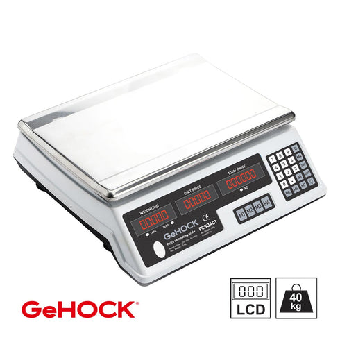 Ψηφιακή Επιτραπέζια Ζυγαριά έως 40kg Λευκή GeHOCK GeHOCK PCS0401