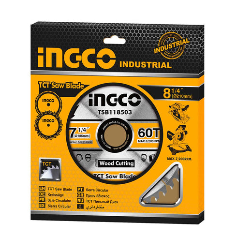Δίσκος Κοπής Ξύλου 185mm INGCO TSB118513