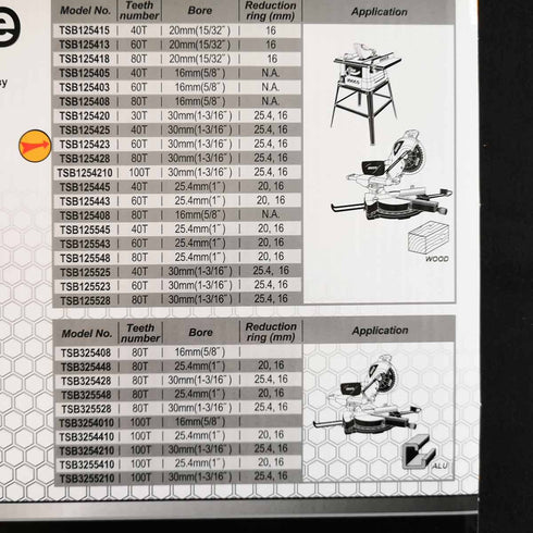 Δίσκος Κοπής Ξύλου 254mm INGCO TSB125423
