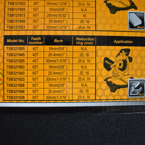 Δίσκος Κοπής Ξύλου και Αλουμινίου 210mm INGCO TSB321023