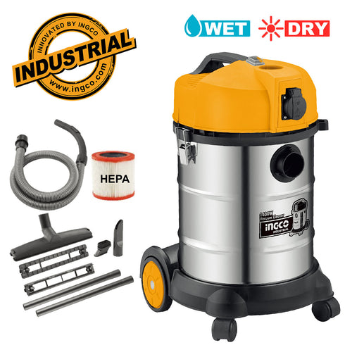 Ηλεκτρική Σκούπα Υγρών / Στερεών 30 Lit 1400W INGCO VC14301