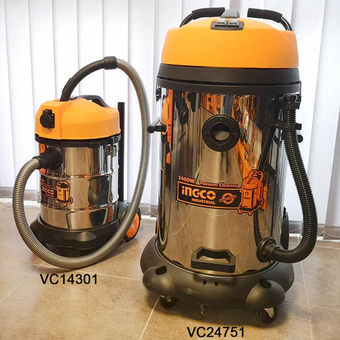Ηλεκτρική Σκούπα Υγρών / Στερεών 75 Lit 2x1200W INGCO VC24751