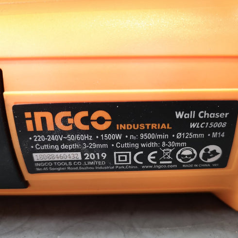 Ηλεκτρική Φρέζα Τοίχου Αυλακώσεων 1500W INGCO WLC15008