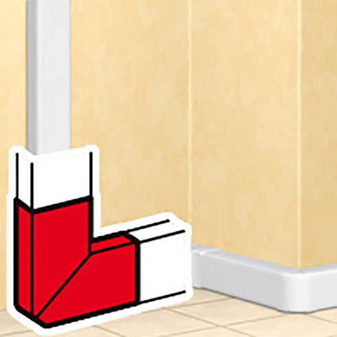 ΓΩΝΙΑ 90`ΕΠΙΠΕΔΗ για 100x50mm GUSMAN ΛΕΥΚΟ