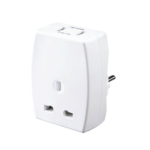 Adapter ALTA 70126 Alfaone Travel UK SOUKO + 2XUSB White