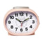 Desktop Clock ALTC-60169 Alfaone Analog Silent with lighting Pink rubber-Silver