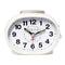 Desktop Clock ALTC-60170 Alfaone Analog Silent with lighting Cream rubber-Silver