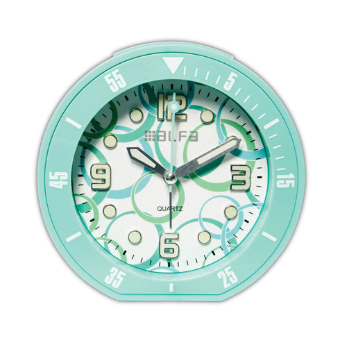 Desktop Clock ALTC-60171 Alfaone Analog Silent with lighting "Decors" Bright green rubber