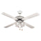 CEILING FAN WITH 4 LIGHTS E27 WHITE Φ130 70W