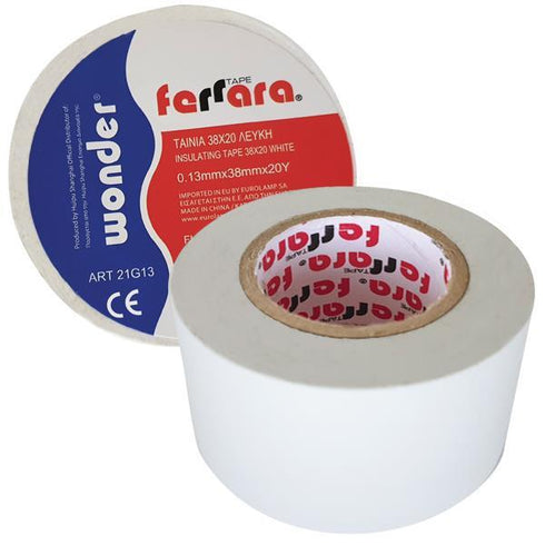 INSULATION WIDE TAPE 38X20 WHITE