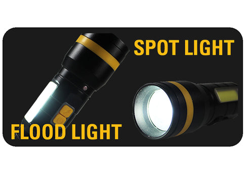 CT6215 Επαναφορτιζόμενος Φακός Διάχυτης Δέσμης & Δέσμης Στόχου