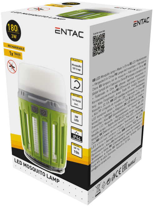 Entac Φακός Κάμπινγκ για Κουνούπια Πλαστικός Πράσινο