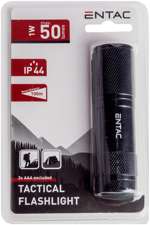 Entac Φακός 1W 9LED ALU Μαύρο 3xAAA (περιλαμβάνει)