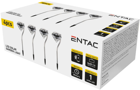 Entac Ηλιακό Κήπου 30cm Ανοξείδωτο ατσάλι (4τμχ)