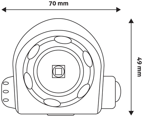 Entac Φακός Κεφαλής Zoom 5W Αλουμινίου