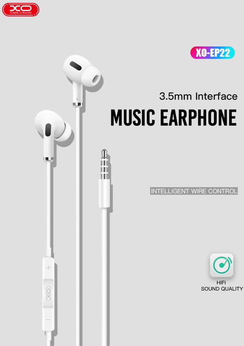 XO EP22 3.5mm Handsfree Άσπρο