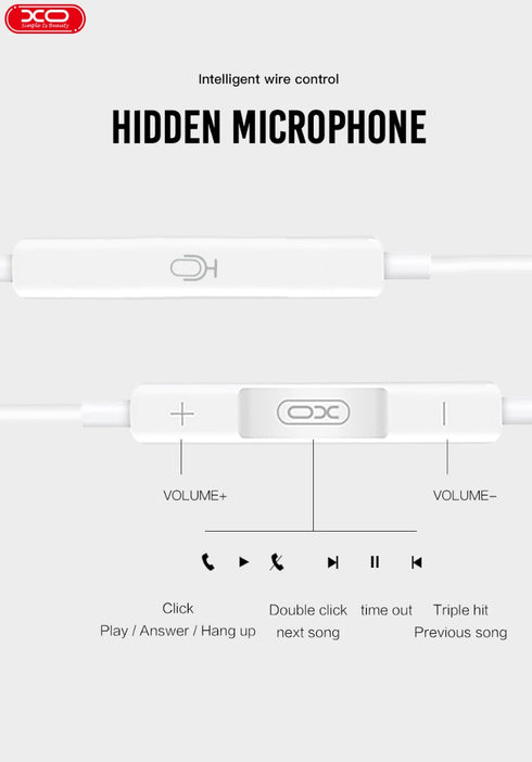 XO EP22 3.5mm Handsfree Άσπρο