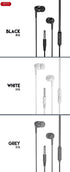 XO EP37 In-ear Handsfree 1.15μ Άσπρο