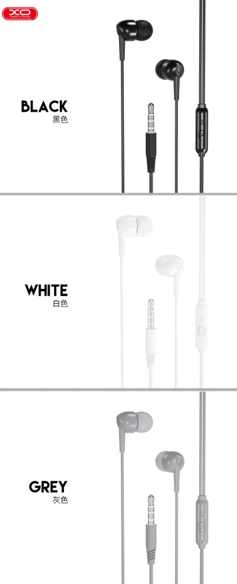 XO EP37 In-ear Handsfree 1.15μ Μαύρο