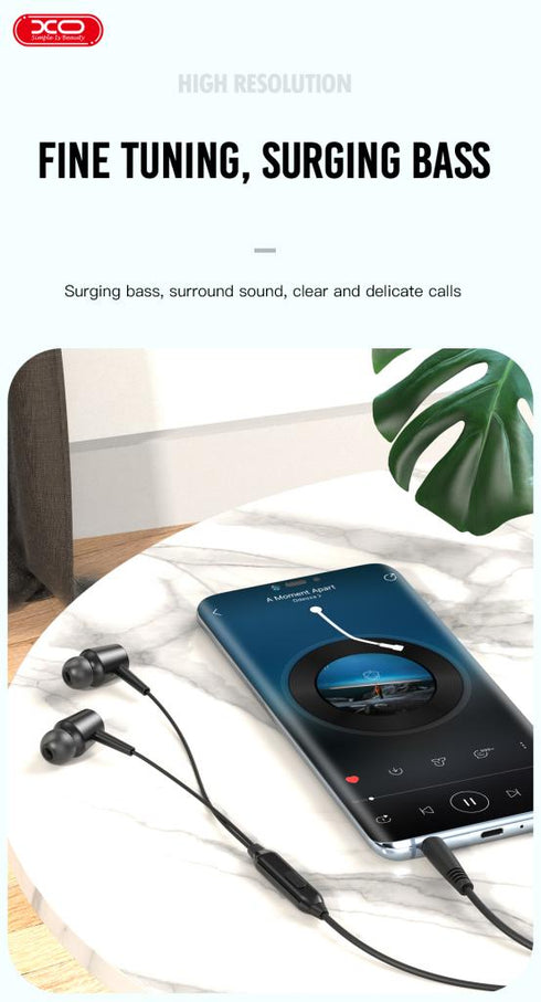 XO EP57 in-ear 3.5mm Handsfree Μαύρο