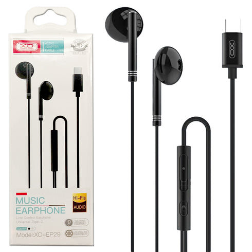 XO EP29 Type-C Handsfree Μαύρο