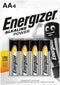 Energizer Power Αλκαλική AA (4τμχ)