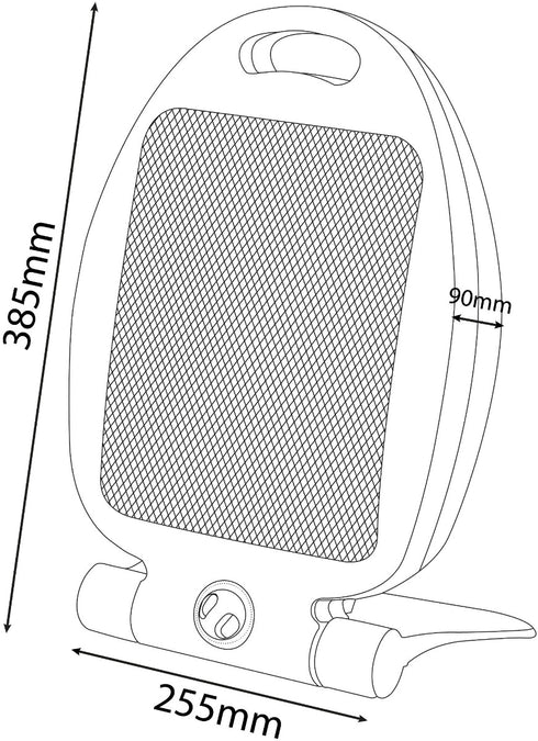 Entac Portable Quartz heater 400/800W