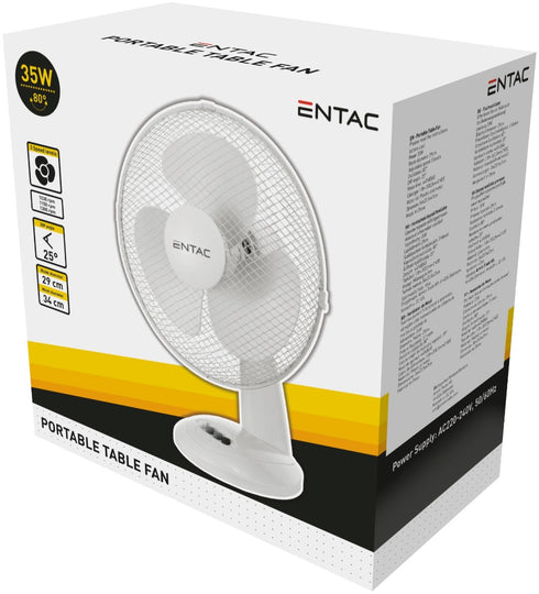 Entac Φορητός Επιτραπέζιος Ανεμιστήρας 35W