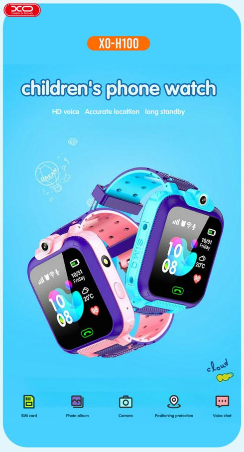 XO H100 Παιδικό Smart Watch 2G Ρόζ