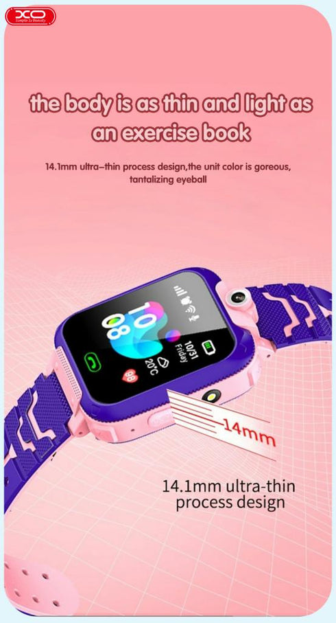 XO H100 Παιδικό Smart Watch 2G Ρόζ