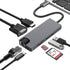 8in1 USB C hub RJ45 HDMI USBx2 VGA SD TF USB3.0x2