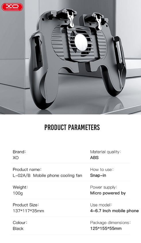 XO-H6B Ασύρματο Gamepad Με Ψύκτρα (με μπαταρία)