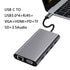 11 in 1 RJ45 USBx4 VGA HDMIPD SD TF Audio
