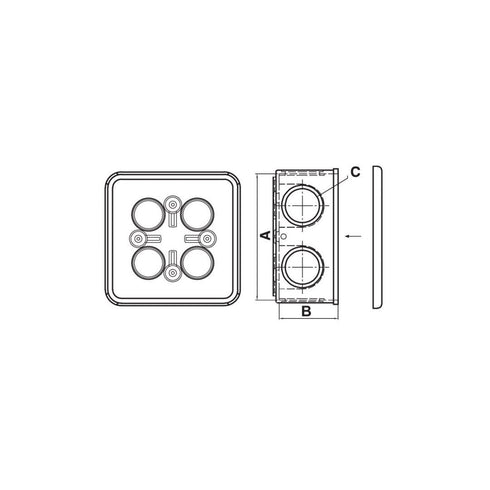 Waterproof junction box with straight removable plugs Φ20 / 16 KOUVIDIS