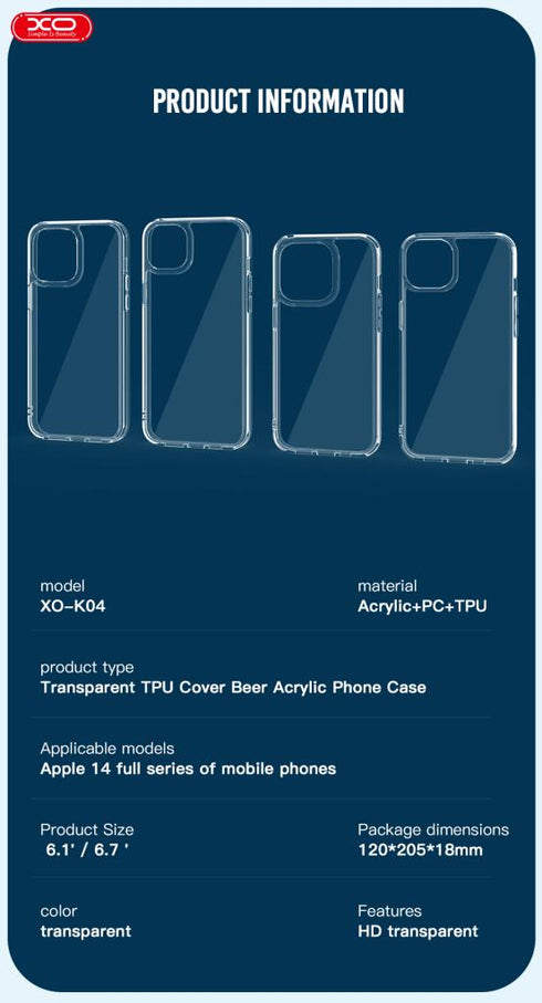 XO K04 Θήκη Σιλικόνης iPhone14 Pro Max 6.7"