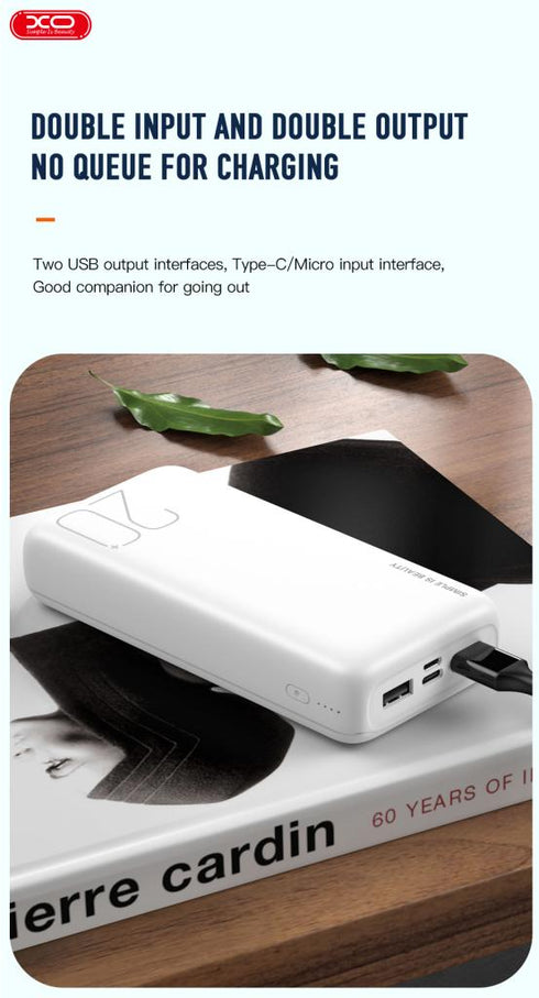 XO PR183 Light Display Power Bank 20000mAh Black