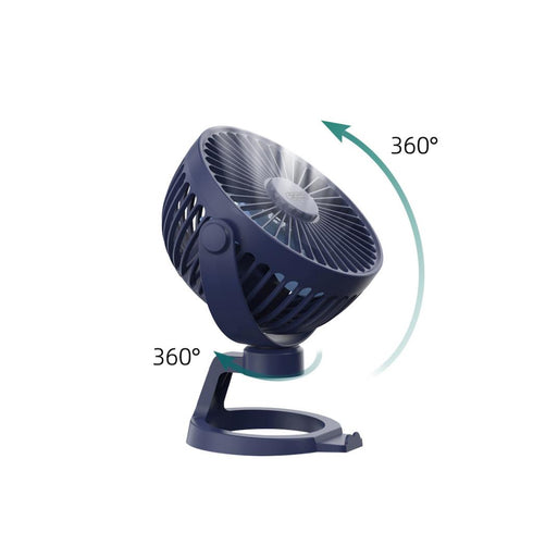 XO MF78 4-inch desktop/bracket adjustable angle fan 1200mAh White