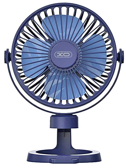 XO MF78 4-inch desktop/bracket adjustable angle fan 1200mAh Blue