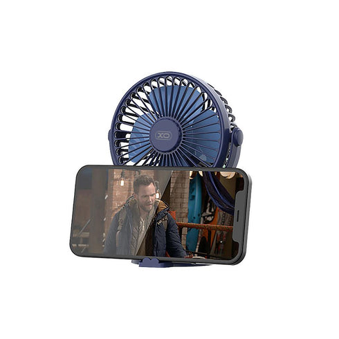 XO MF78 4-inch desktop/bracket adjustable angle fan 1200mAh Blue