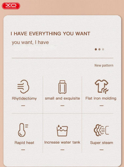 XO CF3 1500W Handheld Garment Steamer