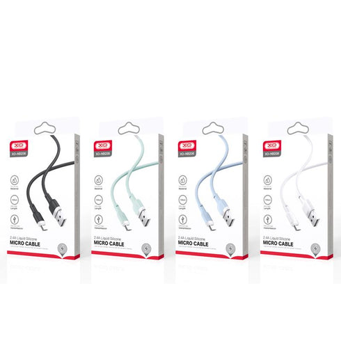 XO NB208 Liquid Silicone Data Micro Cable 1m Blue