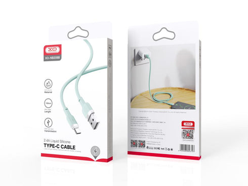 XO NB208 Liquid Silicone Data TypeC Cable 1m Green