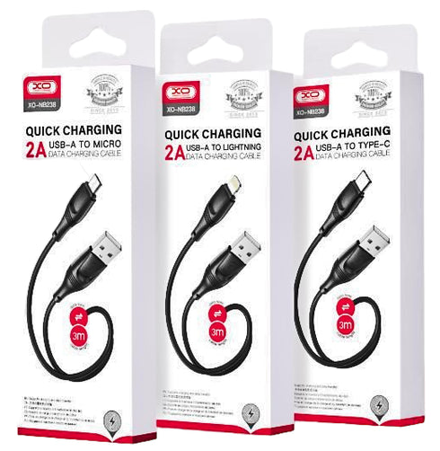 XO NB238 Zeus Series Liquid Silicone High Elastic Micro L=3M Black