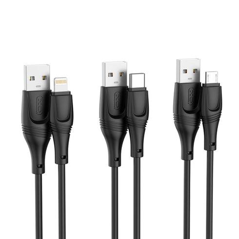 XO NB238 Zeus Series Liquid Silicone High Elastic TypeC L=3M Black