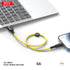 XO NB247 Suluo Series Portable Silicone 6A Lightning Data Cable L=25cm with Cable Clip