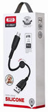 XO NB247 Suluo Series Portable Silicone 6A Micro Data Cable L=25cm with Cable Clip