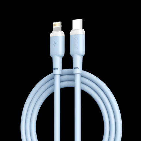 XO NB208A Liquid Silicone Data Type-c to Lightning 20W cable 1m Blue